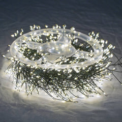 Stringa luminosa Cluster 25 m con 2500 LED bianco naturale IP44 avvolta 