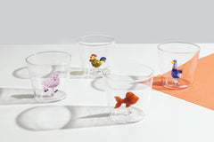 Bicchiere Tumbler Oca Blu Collezione Animal Farm - Ichendorf Milano