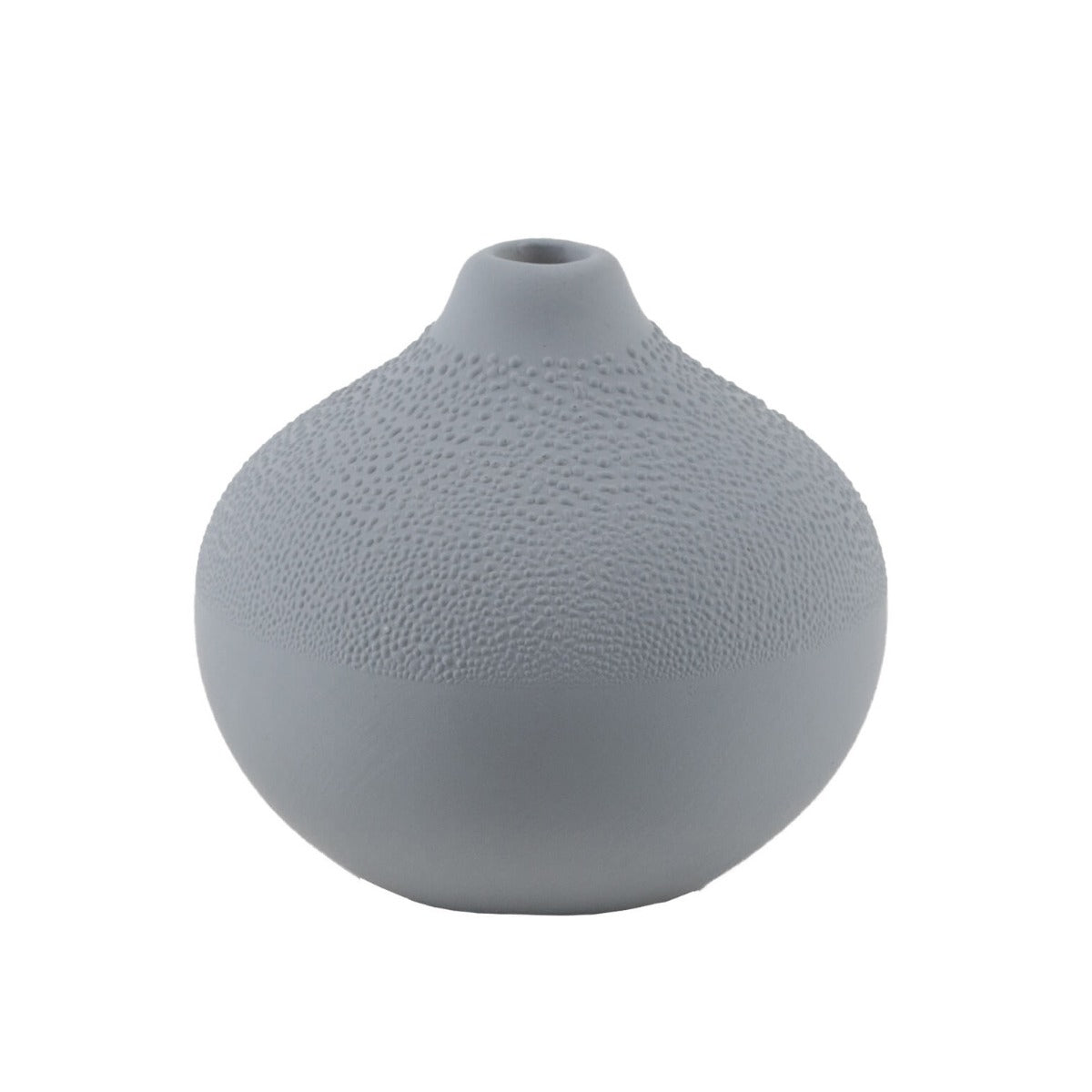 Vaso Beaded Blue Gray H6,5 | Vasi di design in Gres smaltato - 4915356