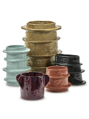 Vaso Molly 04 Small Arancione Ø 19,5 X H 15,5 CM | Vasi in ceramica design Marie Michielssen per Serax