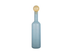 Present Time - Vaso Alegre in Vetro Blu con Tappo Giallo H52,50 CM - PT4267LB