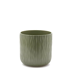 Vaso in Ceramica Salvia Rigato H14,5 D15 EDG | Design Moderno e Minimalista