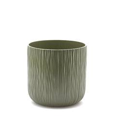 Vaso in Ceramica Salvia Rigato H18 D18 EDG | Design Moderno e Minimalista