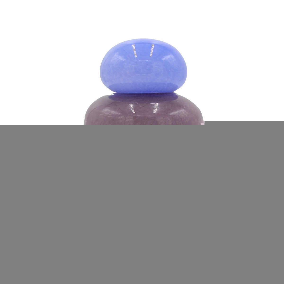 Vaso Dulce M Vetro Viola con Tappo Azzurro | Vasi di Design in Vetro Colorato - PT4151PU
