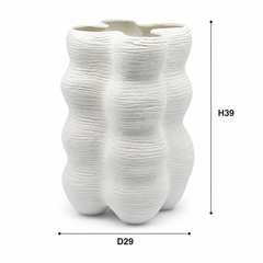 Vaso Forme Tripode Bianco Opaco H39 D29 Design EDG - Enzo De Gasperi