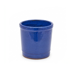 Vaso Glaze Cilindro H18 D18 Blu EDG | Cachepot in Ceramica Smaltata