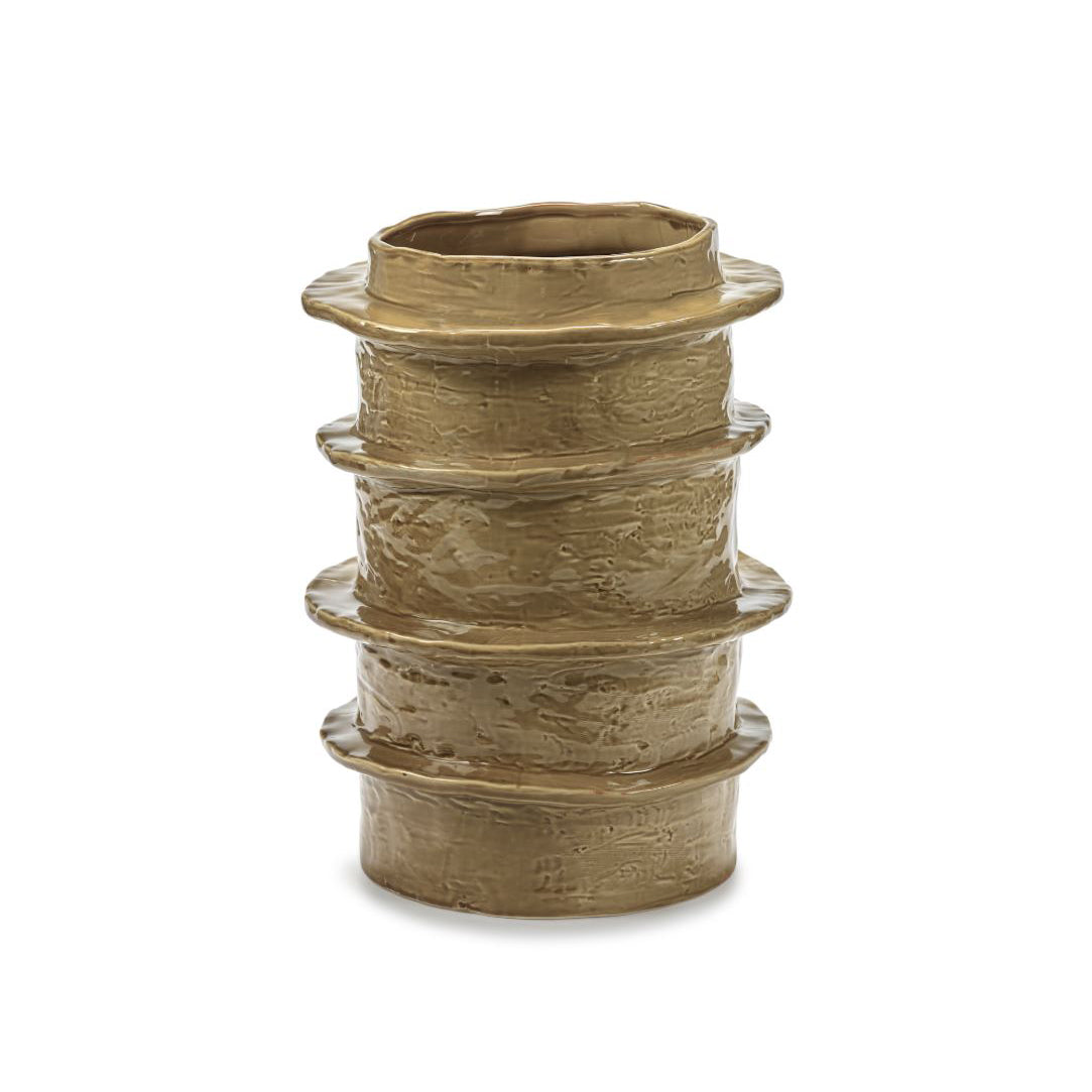 Vaso Molly 03 Medium Beige Ø 32 X H 46,5 CM | Vasi in ceramica design Marie Michielssen per Serax