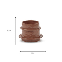 Vaso Molly 04 Small Arancione Ø 19,5 X H 15,5 CM | Vasi in ceramica design Marie Michielssen per Serax