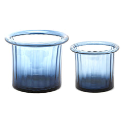 Vaso Pillar con Bordo Blu  - CONFIG0418