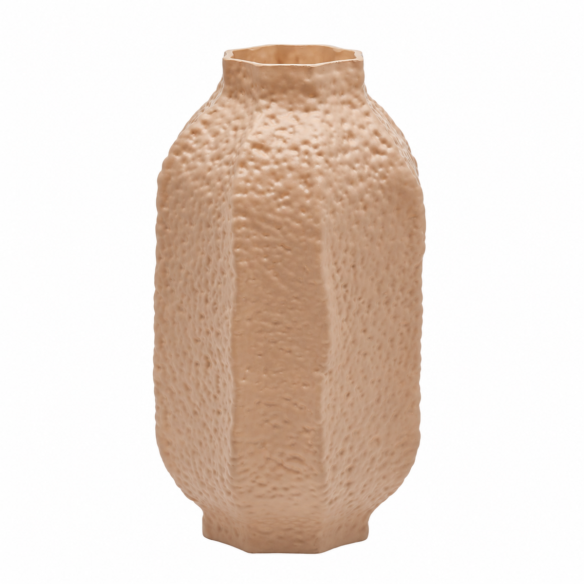 Vaso Primordial Marrone in vetro EDG Enzo De Gasperi H 30 × Ø 16,5 cm con finitura satinata e texture materica