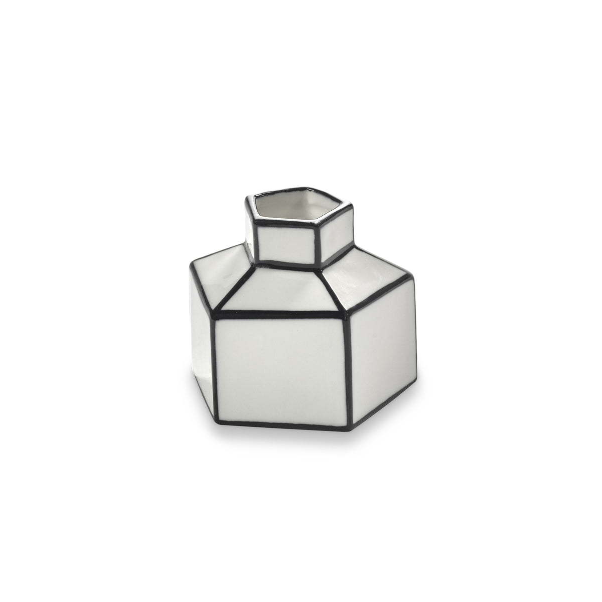Vaso Carte Blanche H6,5 cm in Porcellana Bianco/Nero – Annebet Philips Per Serax