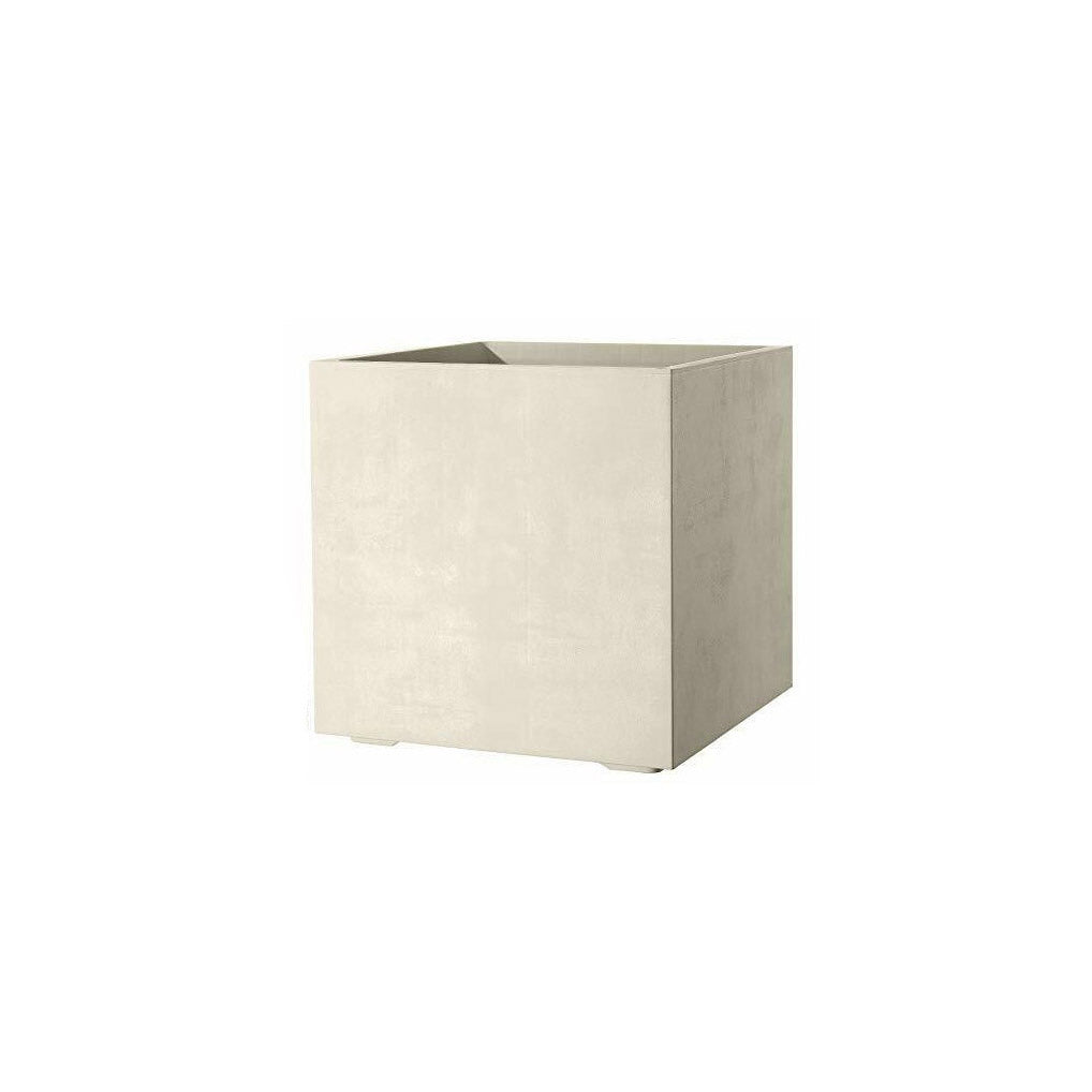Vaso Millennium Cubo 25x25 Bianco | Vasi di design in plastica per esterno - cubo-millennium-25-bianco