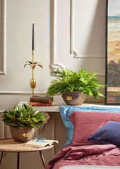 Vaso mezzo viso donna con labbra in oro alt.13,5 x largh.24,5 - 015654